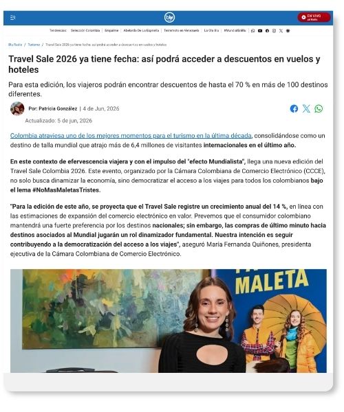 Cobertura de Travel Sale en Blu Radio