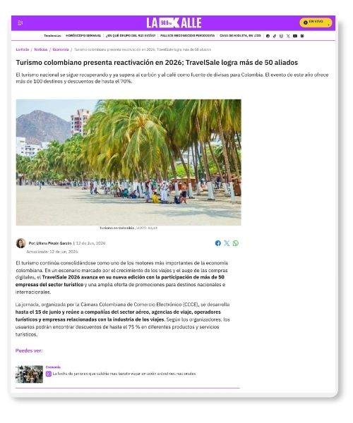 Cobertura de Travel Sale en La Kalle