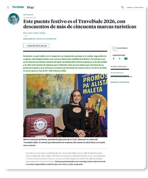 Cobertura de Travel Sale en Portafolio